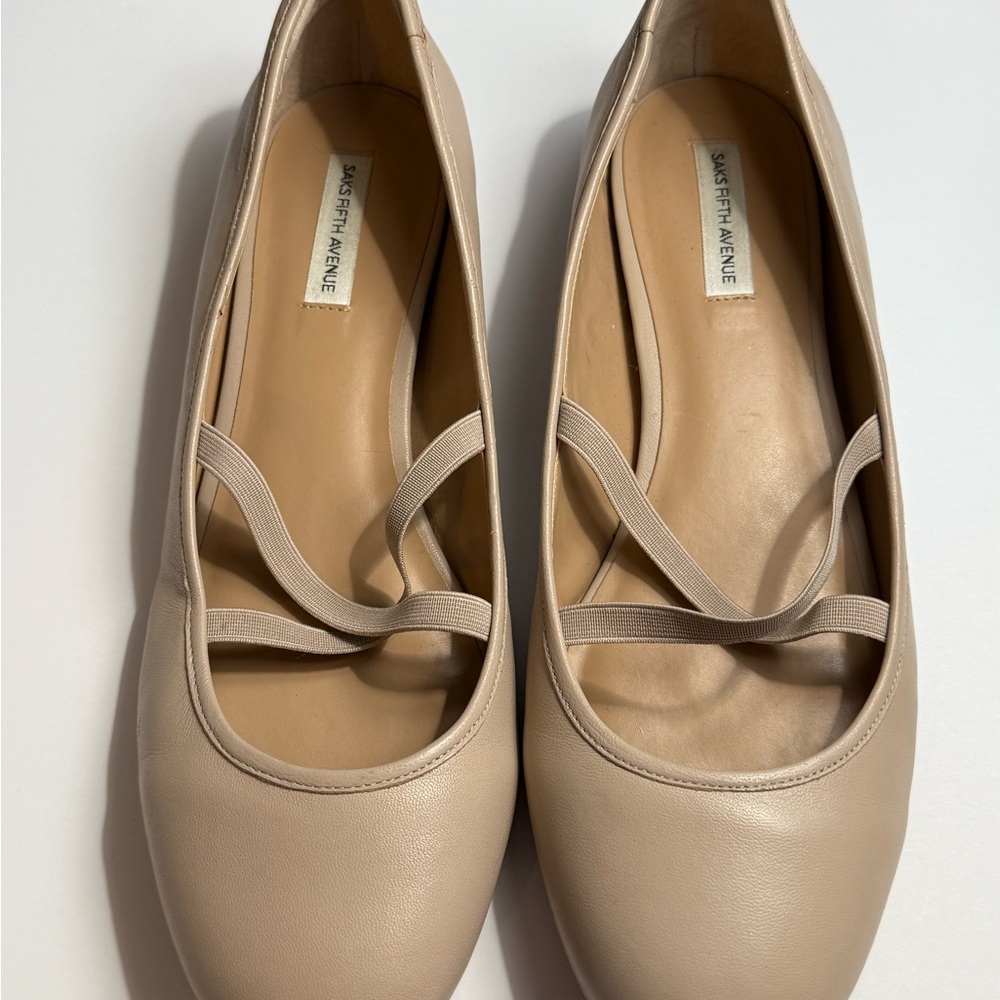Saks Fifth Avenue Women's Tan Ballet Flats